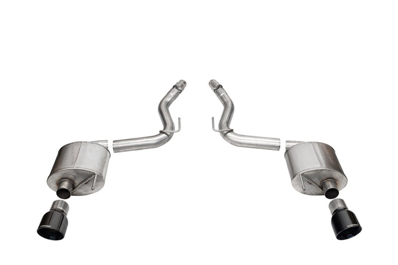 Corsa 2024 Ford Mustang GT Touring Axle-Back Dual Rear Exit with 4.5in Pro Series Black PVDTips - 21256BLK