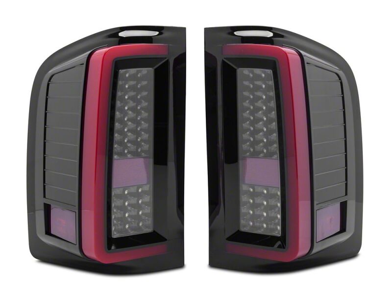 Raxiom 07-13 Chevrolet Silverado 1500 G2 LED Tail Lights- Black Housing- Smoked Lens - S112739 - close-up view