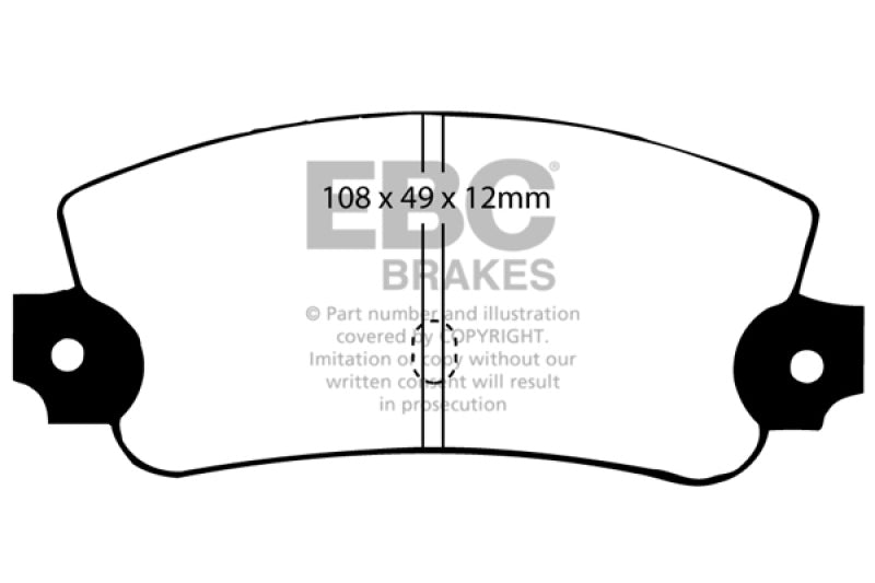 EBC 75-81 Lancia Beta 1.8L Greenstuff Rear Brake Pads - DP2231
