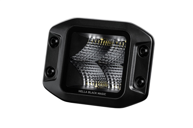 Hella Universal Black Magic 3.2in L.E.D. Cube Kit - Flood Beam (Flush Mount) - 358176831