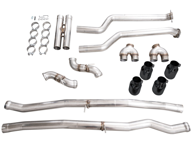 AWE BMW G90/G99 M5 Track Edition Catback Exhaust - Diamond Black Tips - 3020-43790