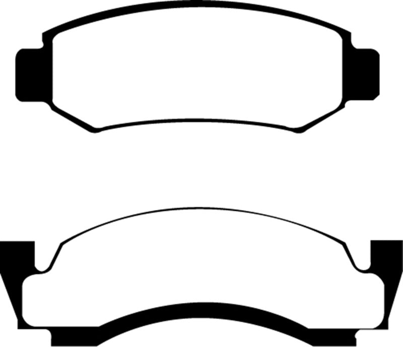 EBC 76-77 Ford Bronco 3.3 Greenstuff Front Brake Pads - DP61261 for 1975-1993 Ford E 150 - front view