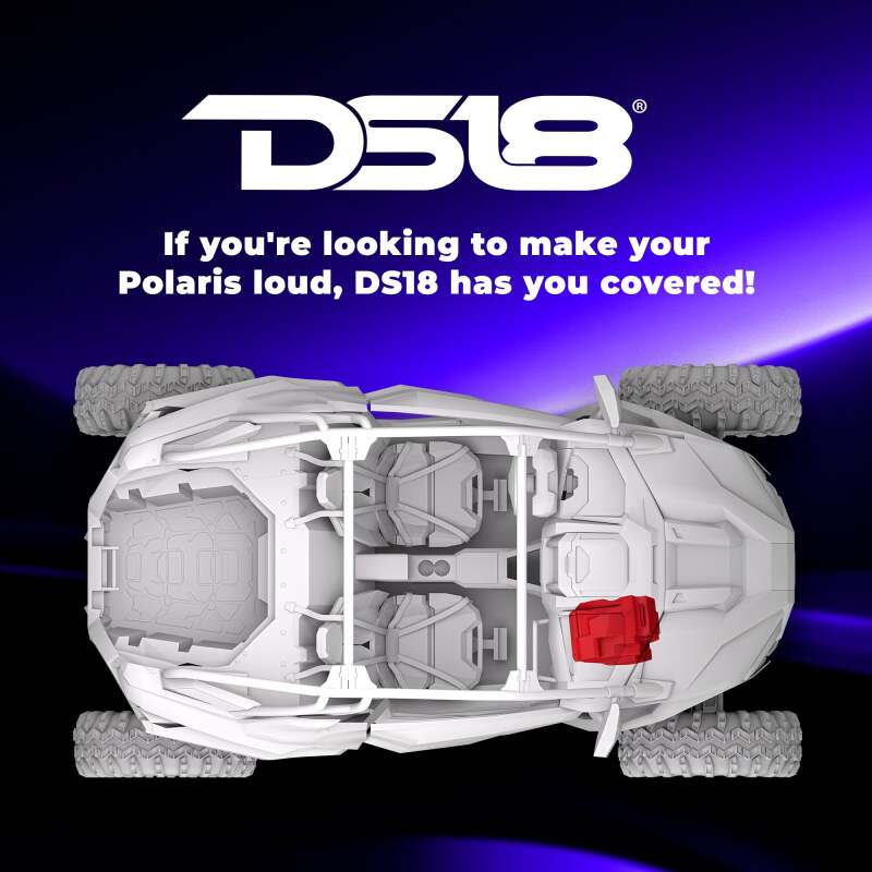DS18 RZR Pro 20-24 Under Dashboard Subwoofer Enclosure 1 x GEN-X104DCF Included IP65 OEM Fit - RZR-PROFSUB10LD - angle view