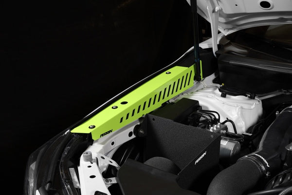 Perrin 22-23 Subaru WRX Fender Shroud Set - Neon Yellow - PSP-ENG-551NY by Perrin Performance - front view