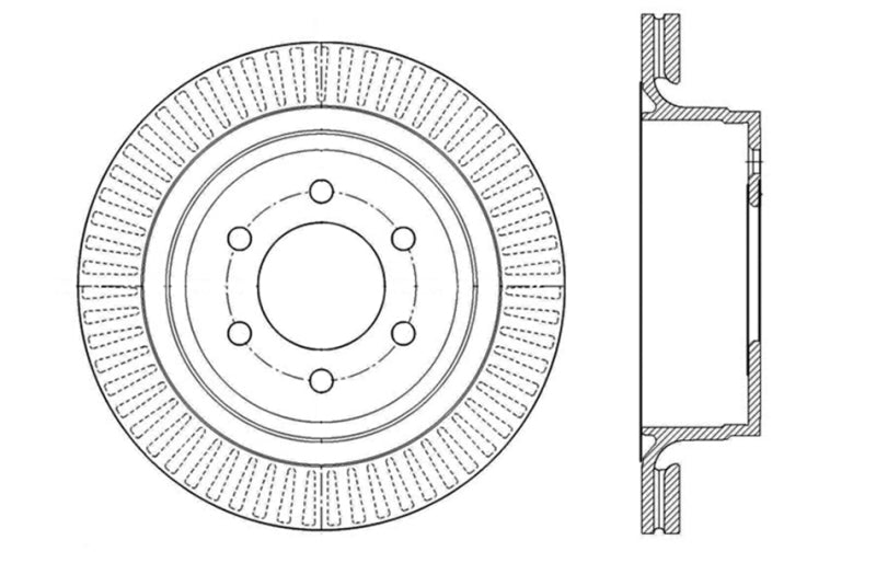 StopTech Drilled Sport Brake Rotor - 128.65135R
