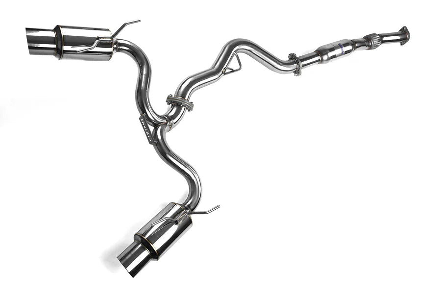 Invidia 08-11 STi Hatch / 11 WRX Hatch Dual N1 Single Layer SS Tipped Cat-back Exhaust - HS08STIGTP