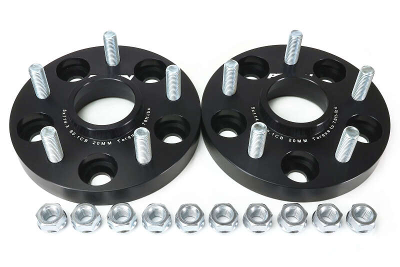 PERRIN 23-26 Toyota GR Corolla 60.1mm CB / 5x114.3 BP Wheel Spacers - 20mm - PTP-WHL-120BK