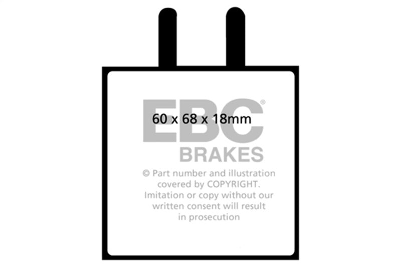 EBC 59-65 Aston Martin DB4 3.7 Convertible Greenstuff Front Brake Pads - DP2543