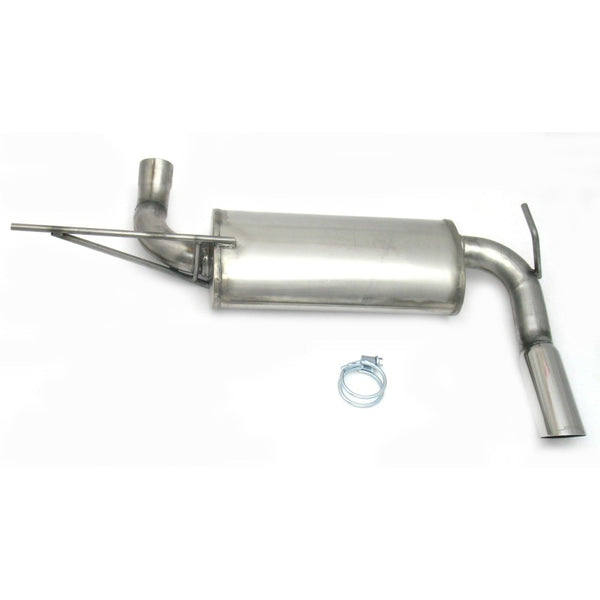 JBA 07-18 Jeep Wrangler JK 3.8L/3.6L 409SS Single Rear Exit Axle Back Exhaust - 40-1509 for 2007-2011 Jeep Wrangler - front v