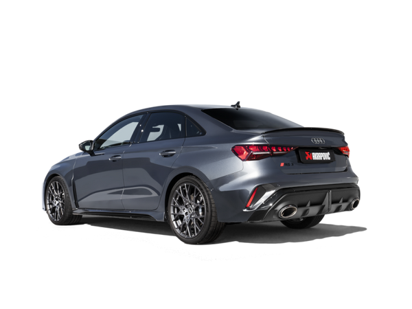 Akrapovic 2022+ Audi RS 3 Sedan (8Y) Evolution Line Catback - Titanium - S-AU/TI/28H for 2025 Audi RS3 - front view