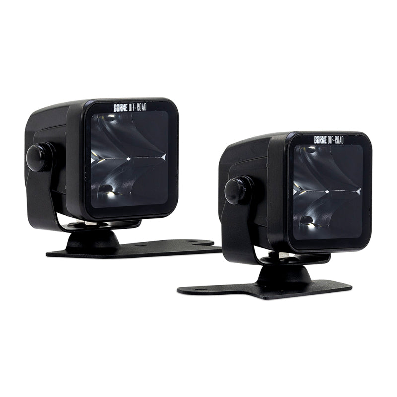 Borne Off-Road 21+ Bronco Light Pods 2pc Ditch 3x3 Spot - BNLT-BR-21-DT2S