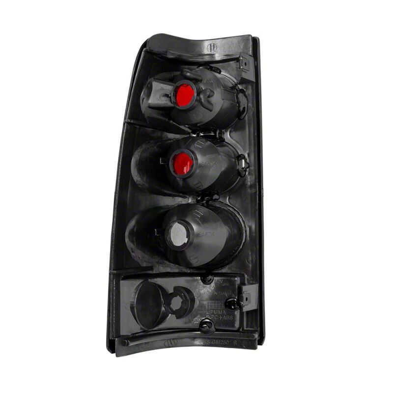 Raxiom 03-06 Chevrolet Silverado 1500 Fleetside Axial Series Tail Lights- Black- Smoked Lens - S112740 - close-up view
