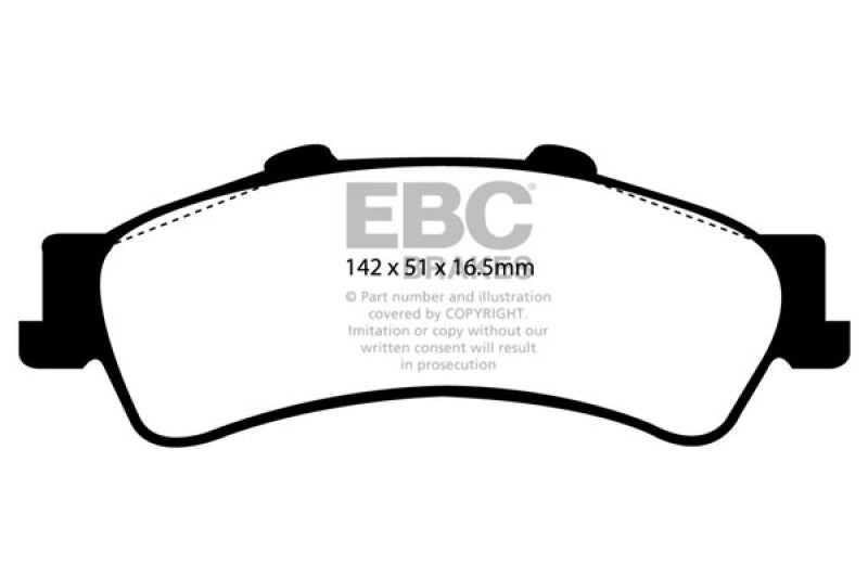 EBC 01-05 Cadillac Deville 4.6 HD Ultimax2 Rear Brake Pads - UD792