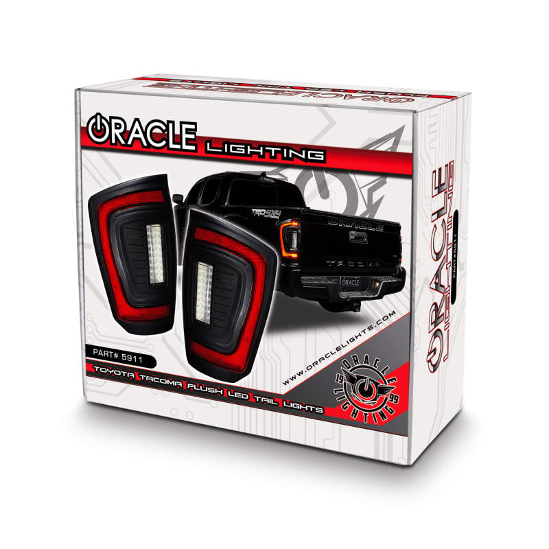 Oracle Lighting 2016-2023 Gen 3 Toyota Tacoma Flush Style LED Tail Lights SEE WARRANTY - 5911-504