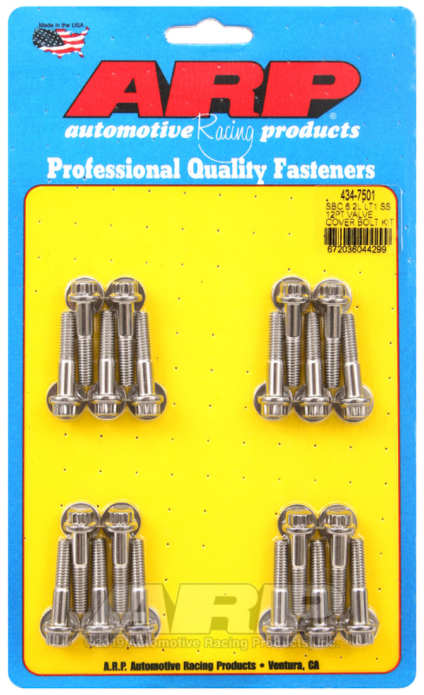 ARP Chevy LT1 6.2L Valve Cover 12pt Stainless Steel Bolt Kit - 434-7501 by ARP
