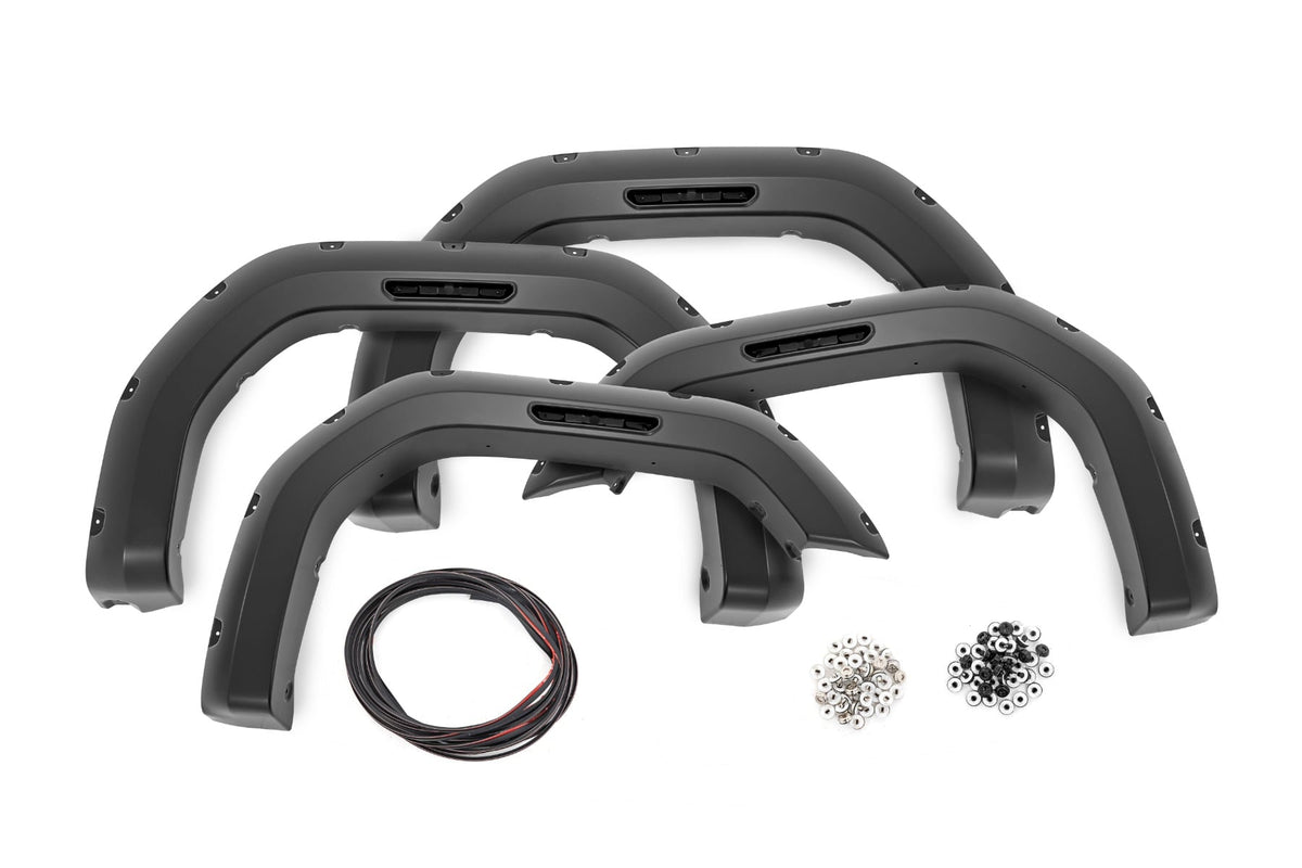 Rough Country - Pocket Fender Flares - G42 Coastal Dune - GMC Sierra 2500 HD/Sierra 3500 HD (20-26) - F-G12011A-G42