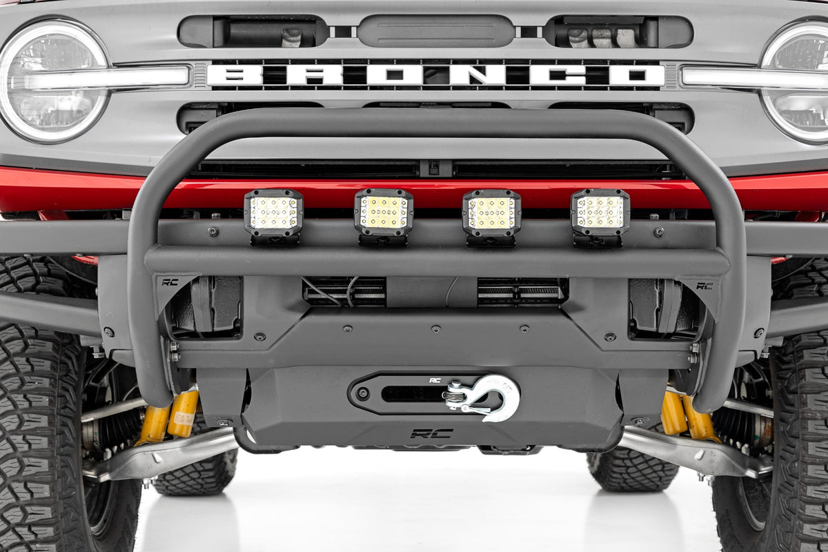 Nudge Bar | 3 Inch Wide Angle Led (x4) | Oe Modular Steel | Ford Bronco (21-24)