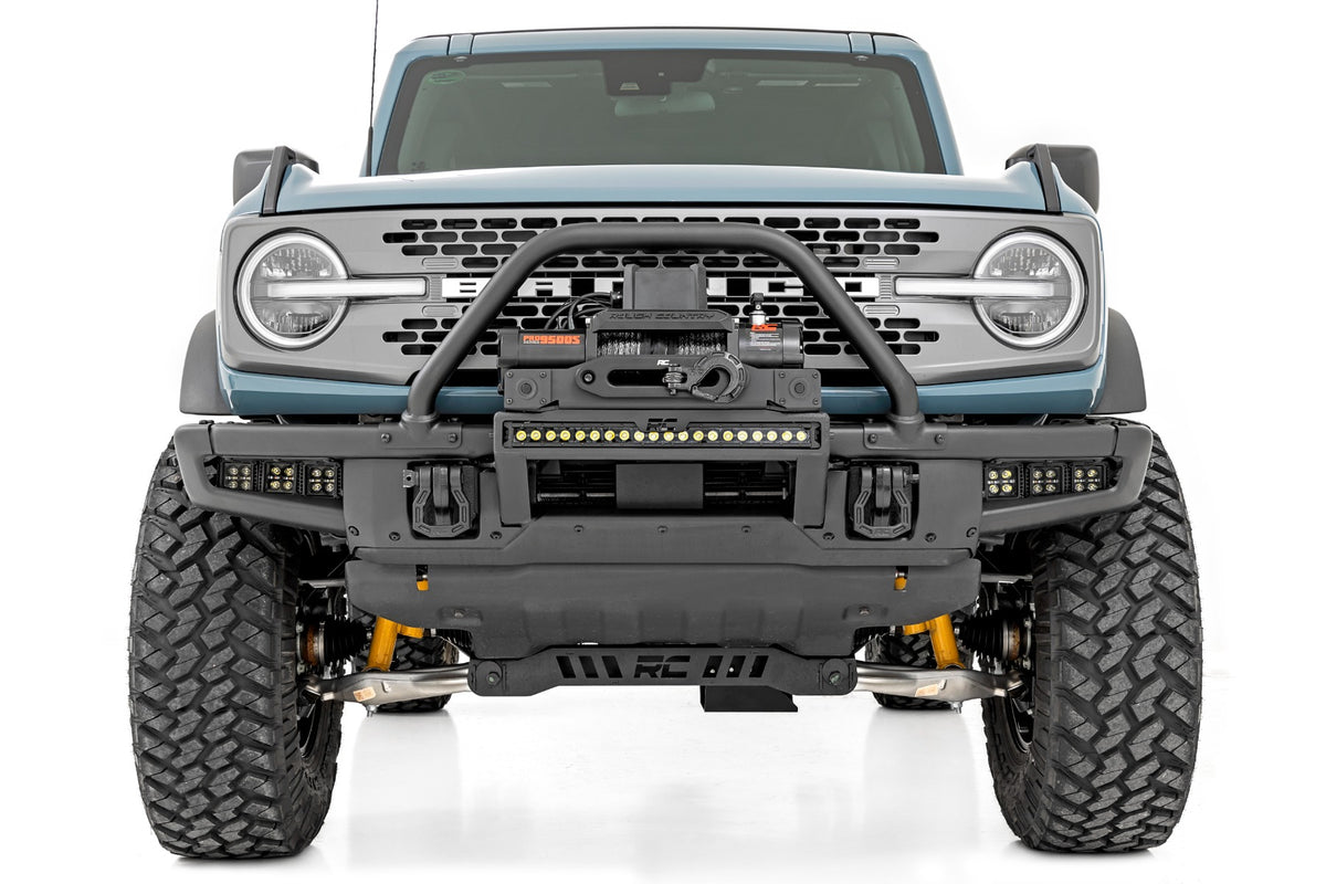 High Winch Mount | All Models | 12000S | 20 Inch Black Single Row LED | Ford Bronco (21-24)