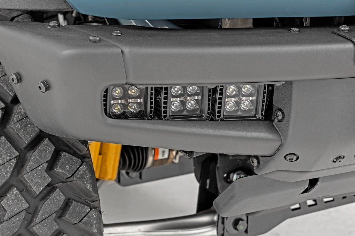 LED Light Kit | Fog Mount | Triple 2&quot; Black Pair | Spot/Flood | Ford Bronco (21-24)