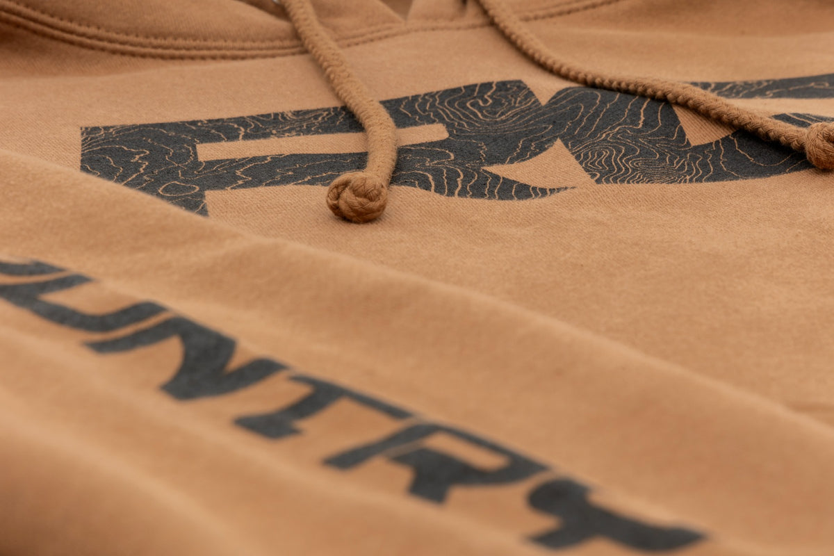 Rough Country Hoodie - RC Topographical Sleeve - Saddle - 3XL - 940953XL by Rough Country - installed view
