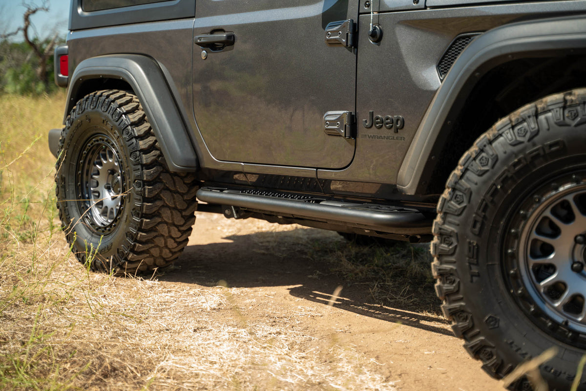 DV8 Offroad - 2018-2026 2-Door Jeep Wrangler JL | OE Plus Side Steps - SRJL-10