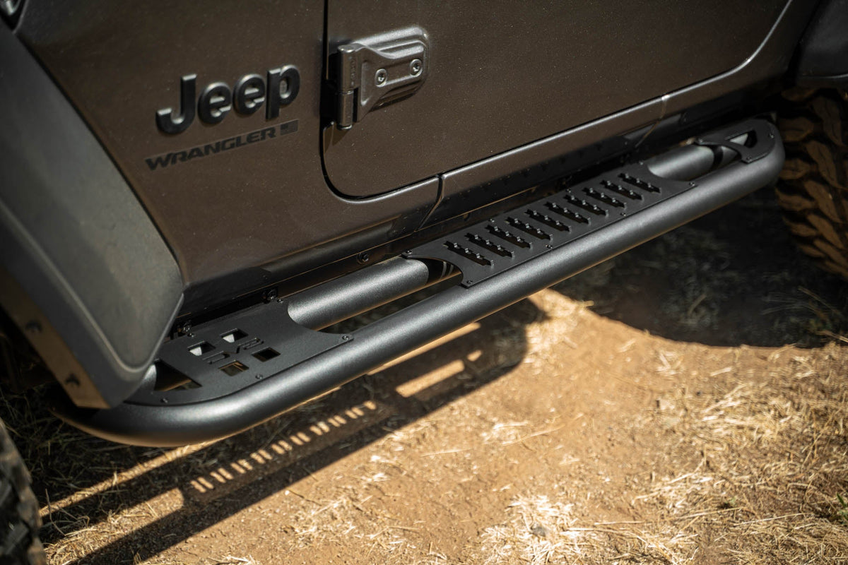 DV8 Offroad - 2018-2026 2-Door Jeep Wrangler JL | OE Plus Side Steps - SRJL-10