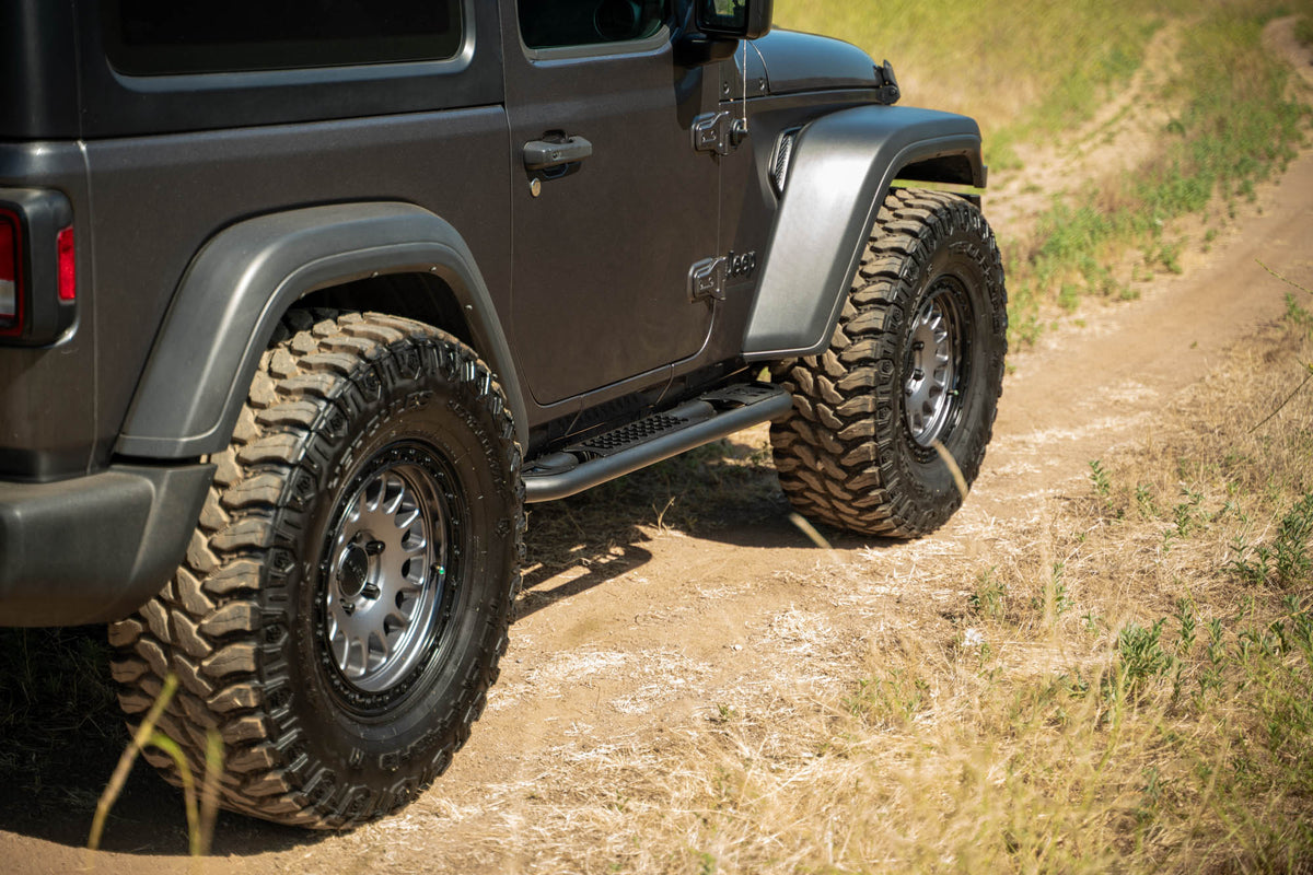 DV8 Offroad - 2018-2026 2-Door Jeep Wrangler JL | OE Plus Side Steps - SRJL-10