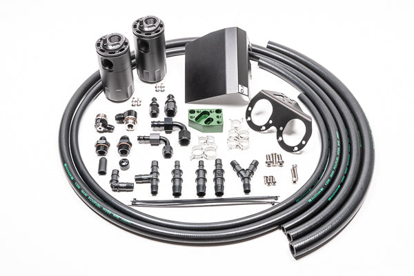 Radium 02-21 Subaru EJ-Series Fluid Lock Turbo Dual Catch Can Kit - 20-0608-FL