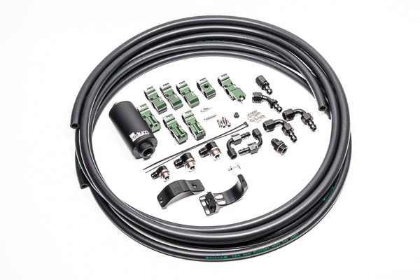 Radium Engineering Late Nissan Fuel Hanger Plumbing Kit Stainless Filter - 20-0702-03