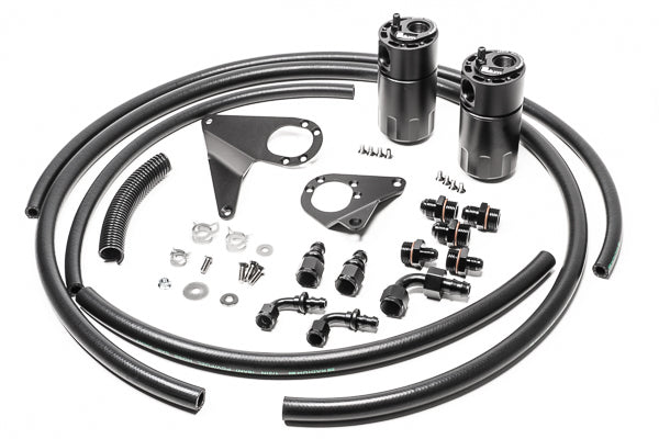 Radium Engineering Dual Catch Can Kit 08-16 Mitsubishi Evo Fluid Lock - 20-1107-FL