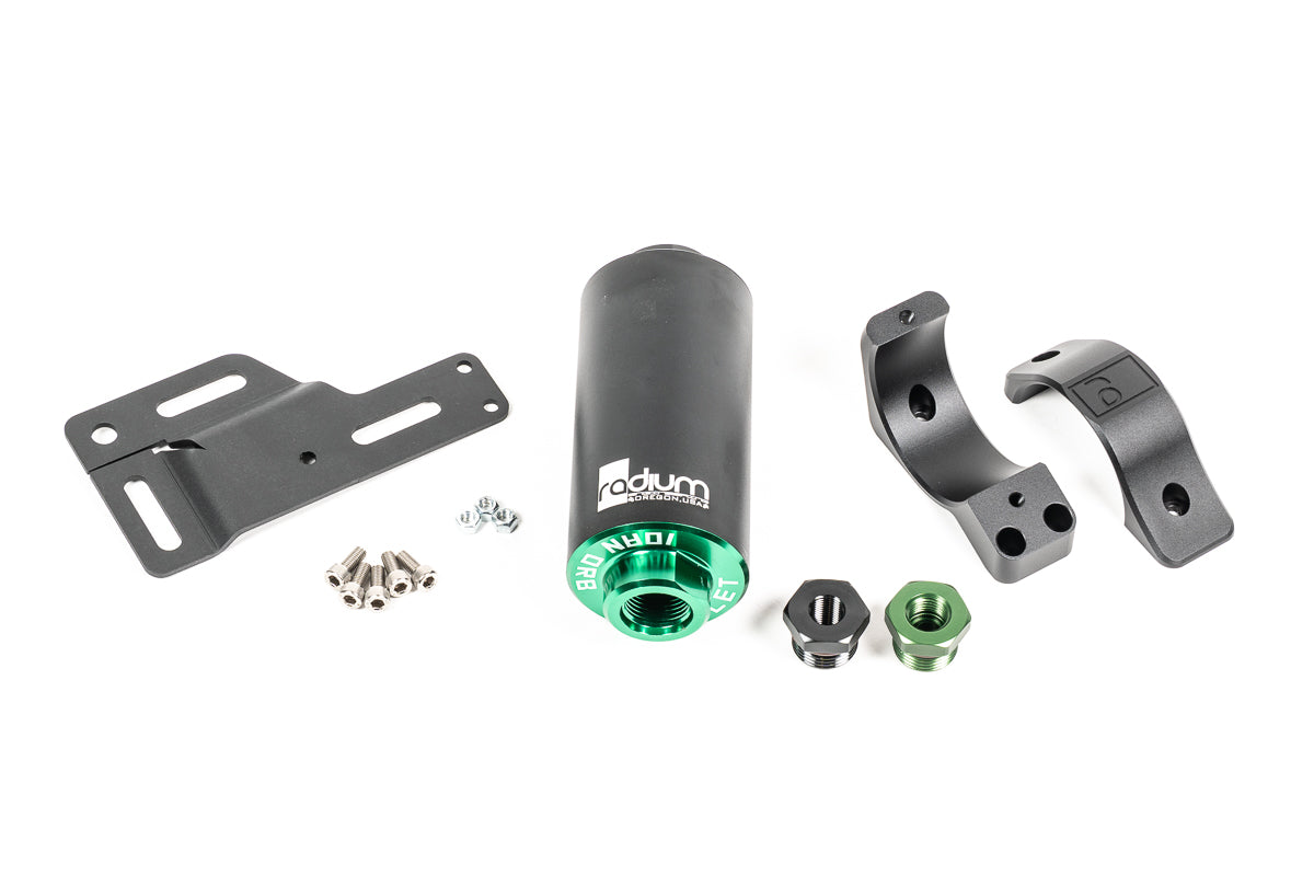 Radium Engineering Fuel Filter Kit Mitsubishi EVO 1-6 Stainless Filter - 20-1329-03