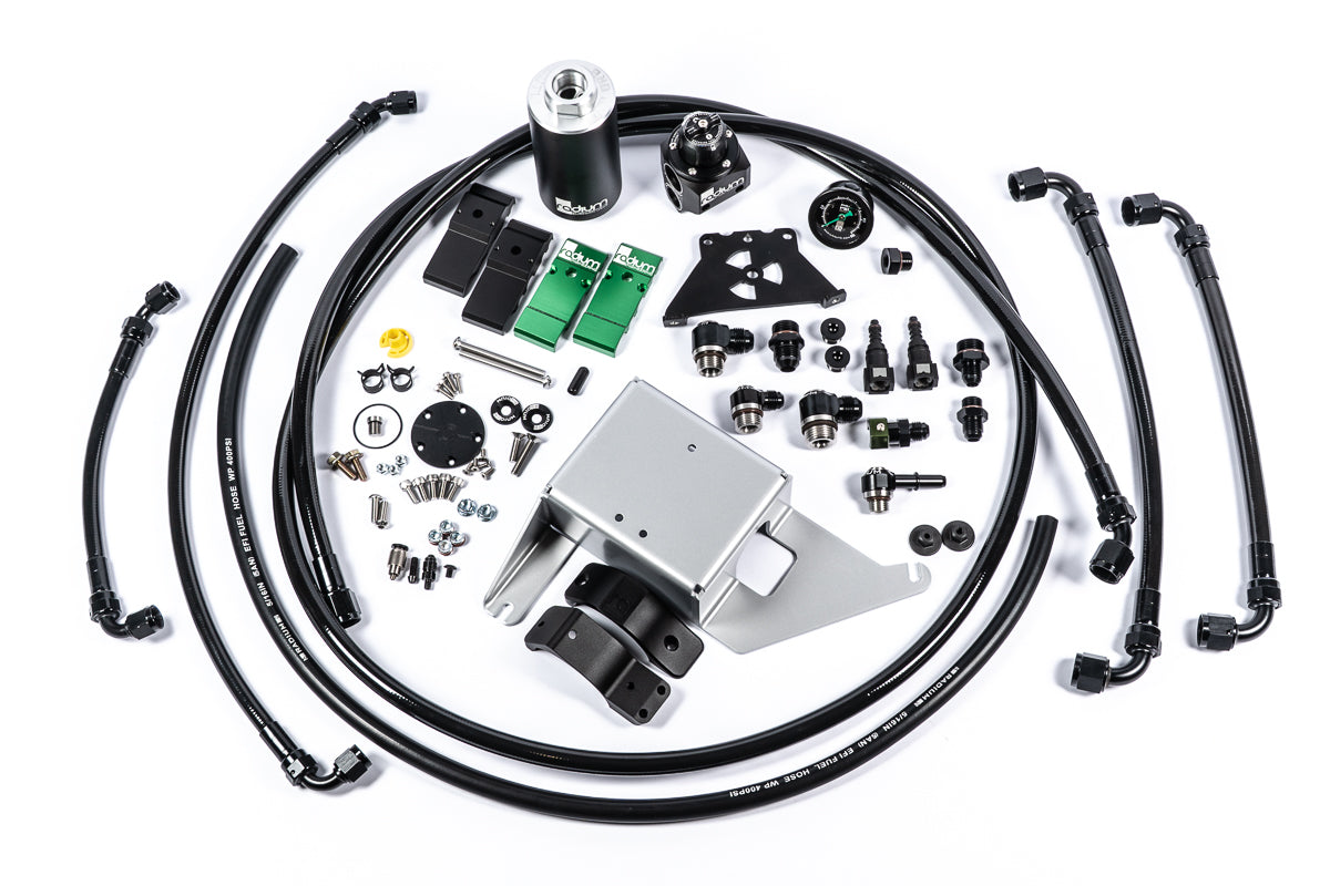 Radium Engineering 15-17 Ford Mustang Fuel Hanger Plumbing Kit - Microglass Filter - 20-1816-05