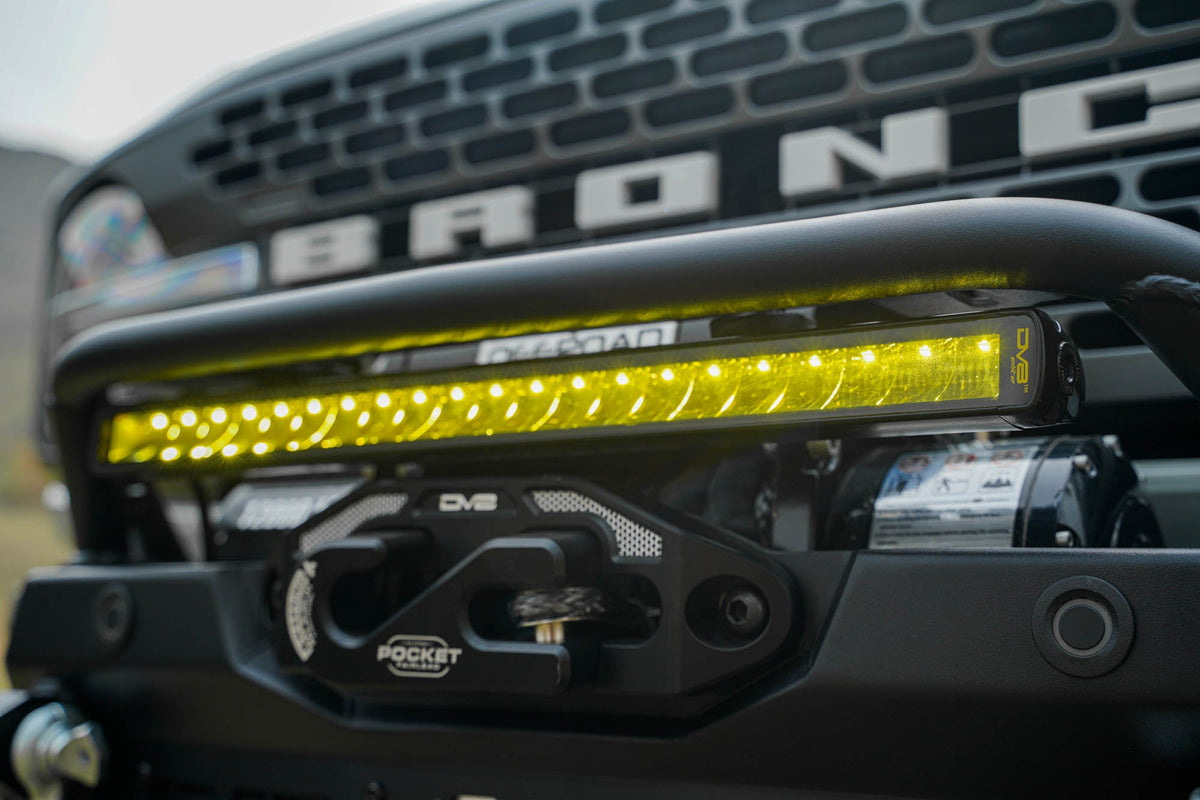 DV8 Offroad - 20-Inch Elite Series Amber LED Light Bar | Single Row - BE20SW105W-A