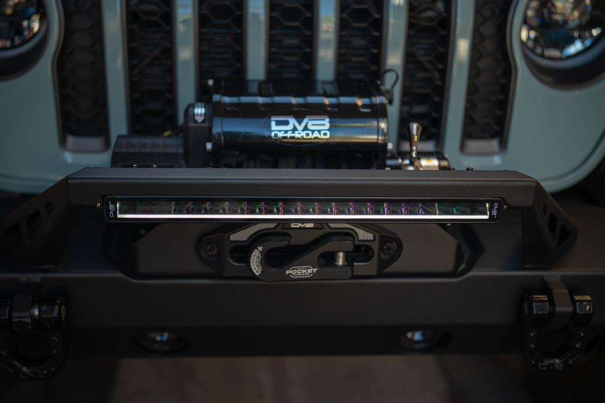 DV8 Offroad - 20-Inch Halo Elite Single Row Light Bar with Accent Light - BE20SW105W-H