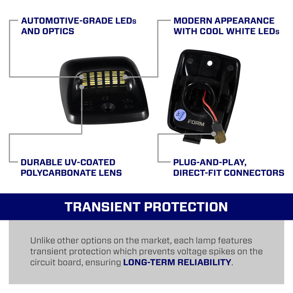 Form Lighting 2005 Tacoma/Tundra LED License Plate Lights (Pair) - FL0058