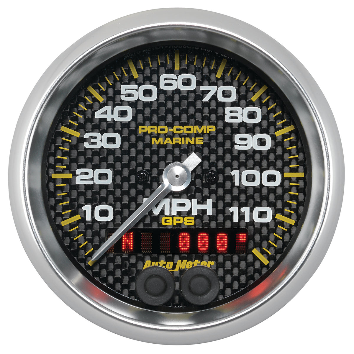 Autometer Marine Carbon Fiber Ultra-Lite 3-3/8in 120MPH GPS Speedometer Gauge - 200637-40