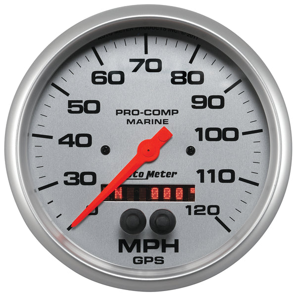 Autometer Marine Silver Ultra-Lite 5in 120mph GPS Speedometer - 200646-33