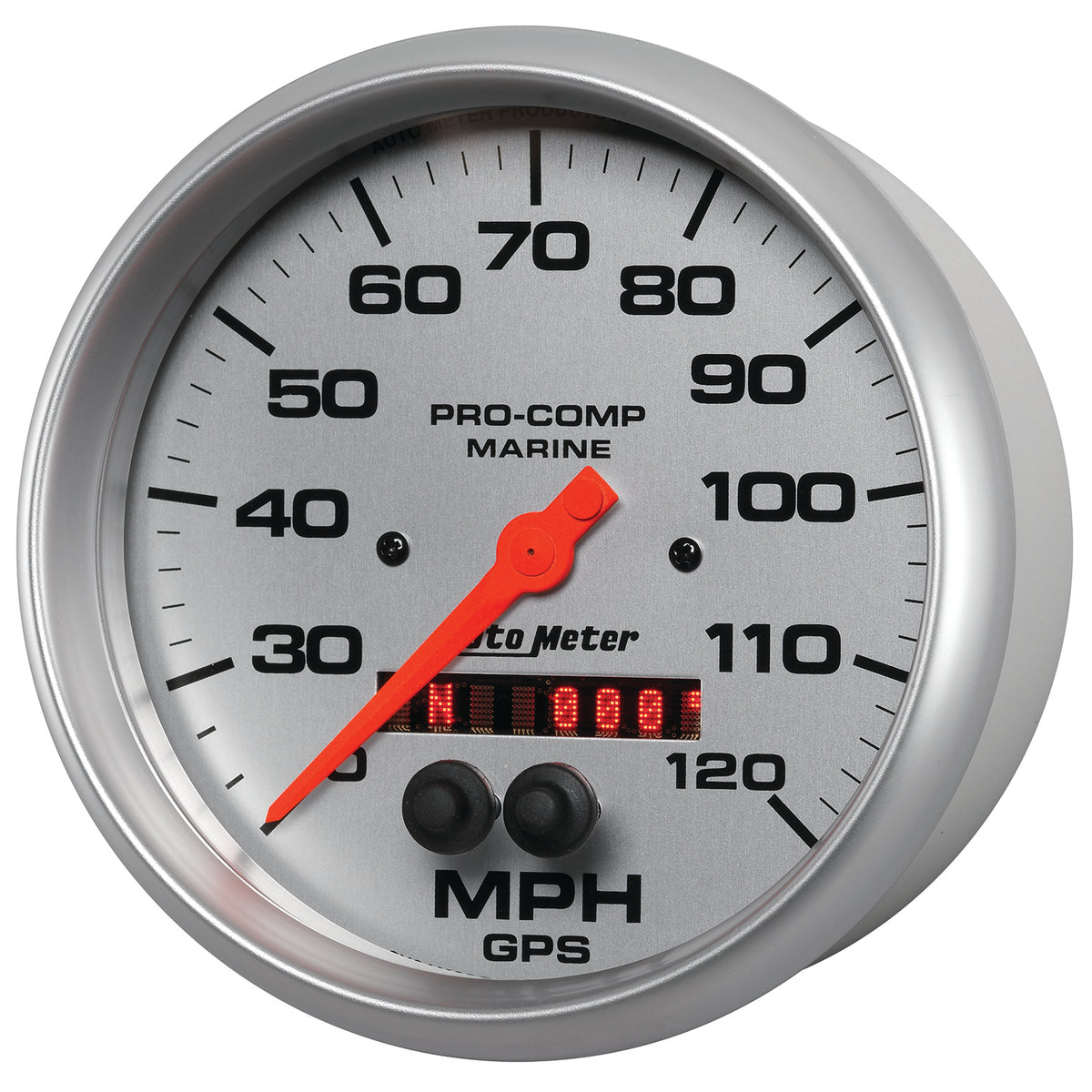 Autometer Marine Silver Ultra-Lite 5in 120mph GPS Speedometer - 200646-33