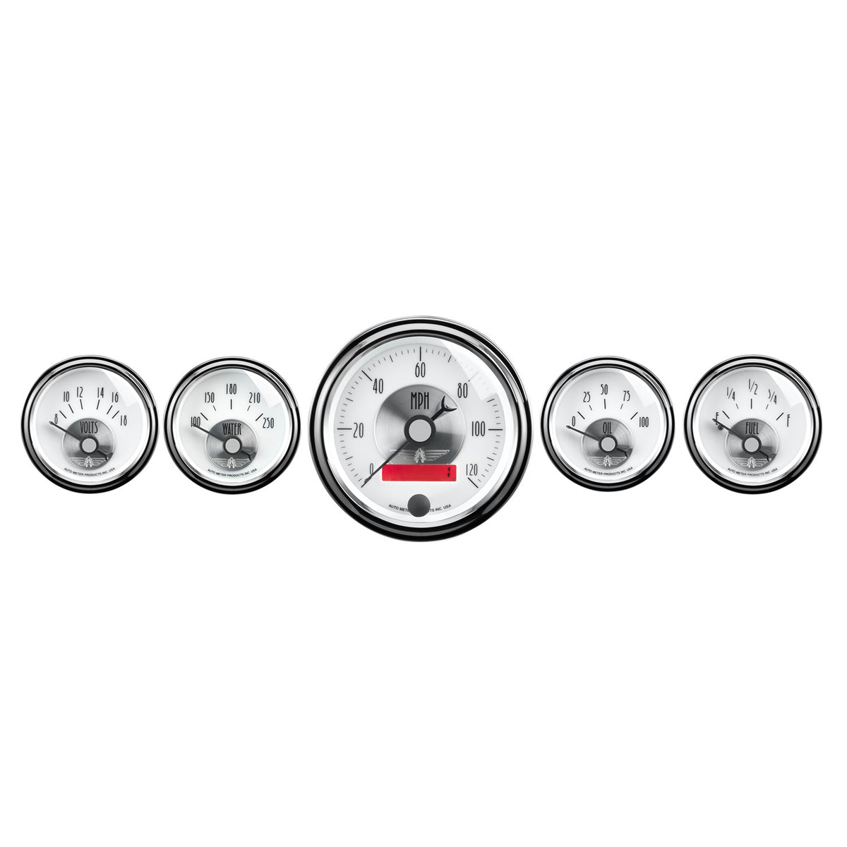 Autometer Prestige Series Pearl 5 Piece Gauge Kit - 2006
