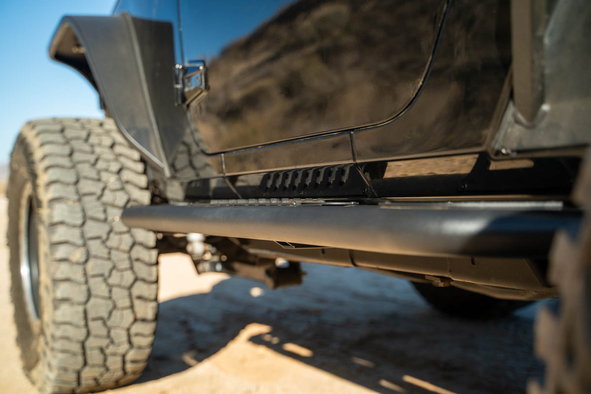 DV8 Offroad - 2007-2018 2-Door Jeep Wrangler JK | OE Plus Side Steps - SRJK-09