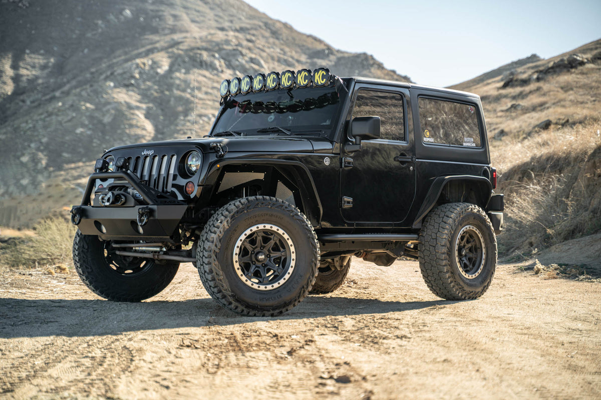 DV8 Offroad - 2007-2018 2-Door Jeep Wrangler JK | OE Plus Side Steps - SRJK-09
