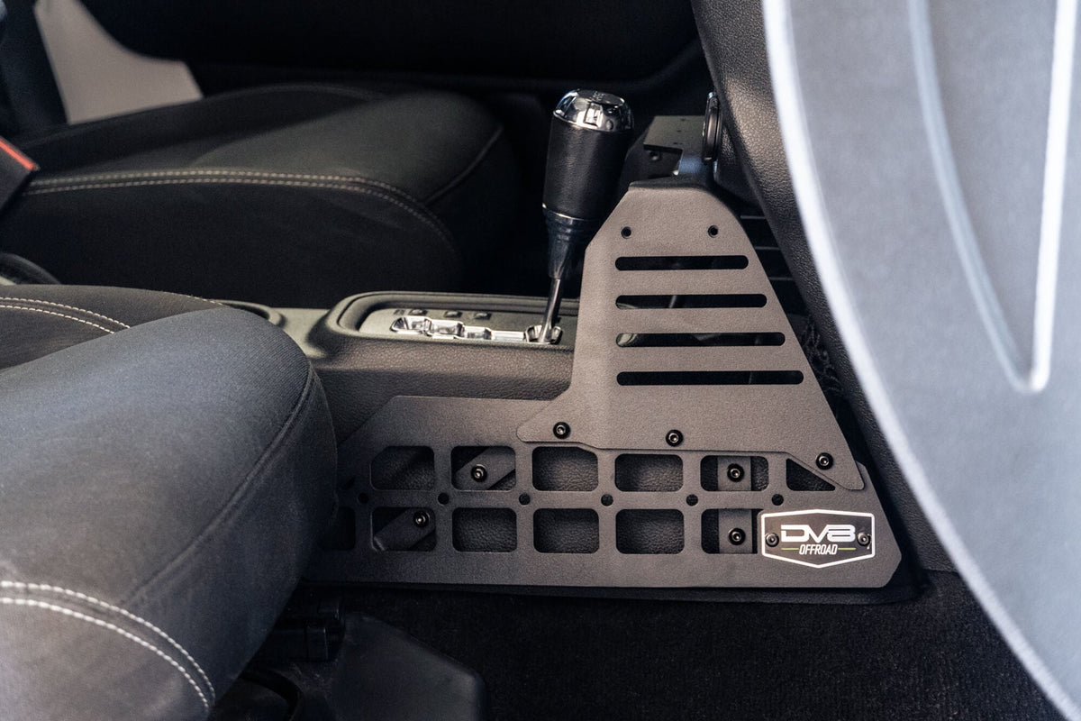 DV8 Offroad - 2007-2018 Jeep Wrangler JK | Center Console Molle Panels & Device Bridge - CCJK-01
