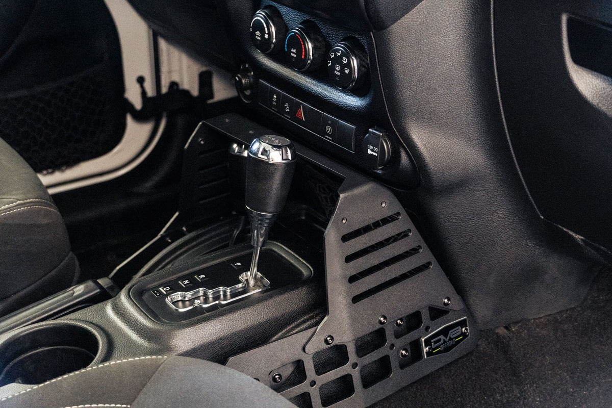 DV8 Offroad - 2007-2018 Jeep Wrangler JK | Center Console Molle Panels & Device Bridge - CCJK-01
