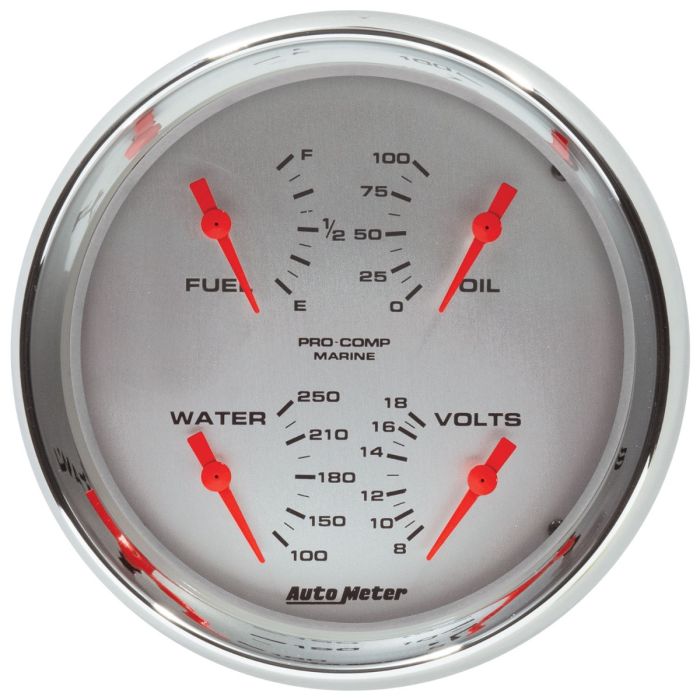 Autometer Marine Chrome - 100 PSI - 200705-35