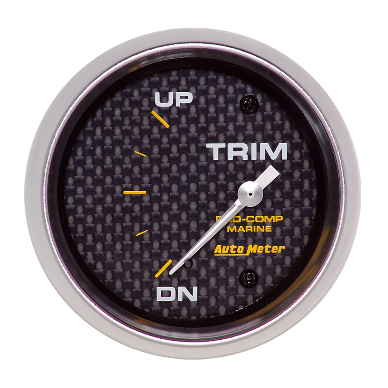 Autometer Marine Carbon Fiber Gauge 2-5/8in Electric Trim Level Gauge 0OHM Down - 90OHM Up - 200767-40