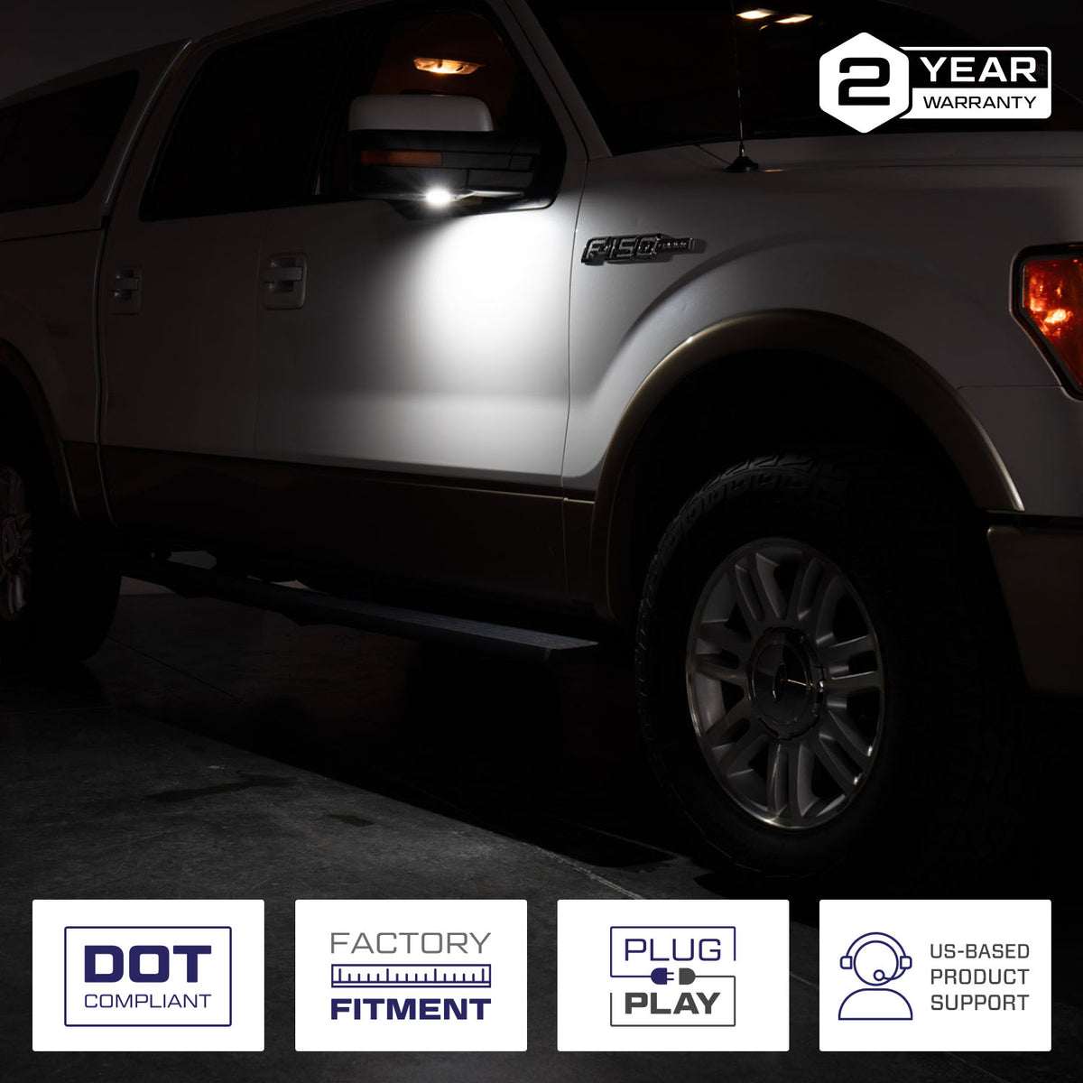 Form Lighting 2010 Raptor LED Puddle Lights (Pair) - FL0074