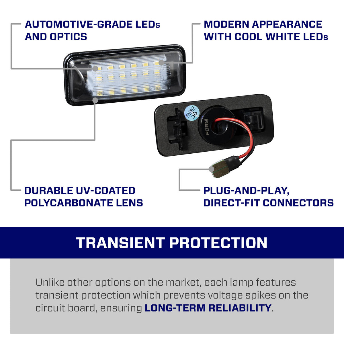 Form Lighting 2010 Subaru LED License Plate Lights (Pair) - FL0053