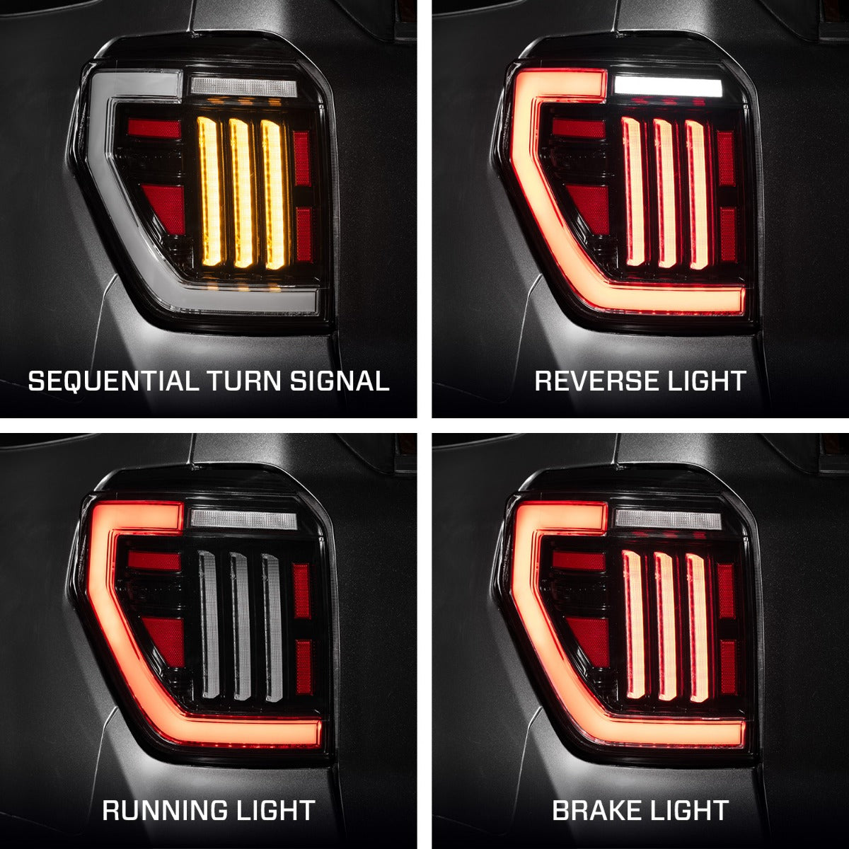 Form Lighting 2010-2024 Toyota 4Runner LED Tail Lights Red (Pair) - FL0106