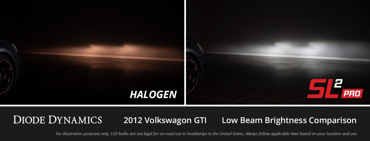 Diode Dynamics H7 White SL2 Pro LED Bulbs (Pair) - DD0484P