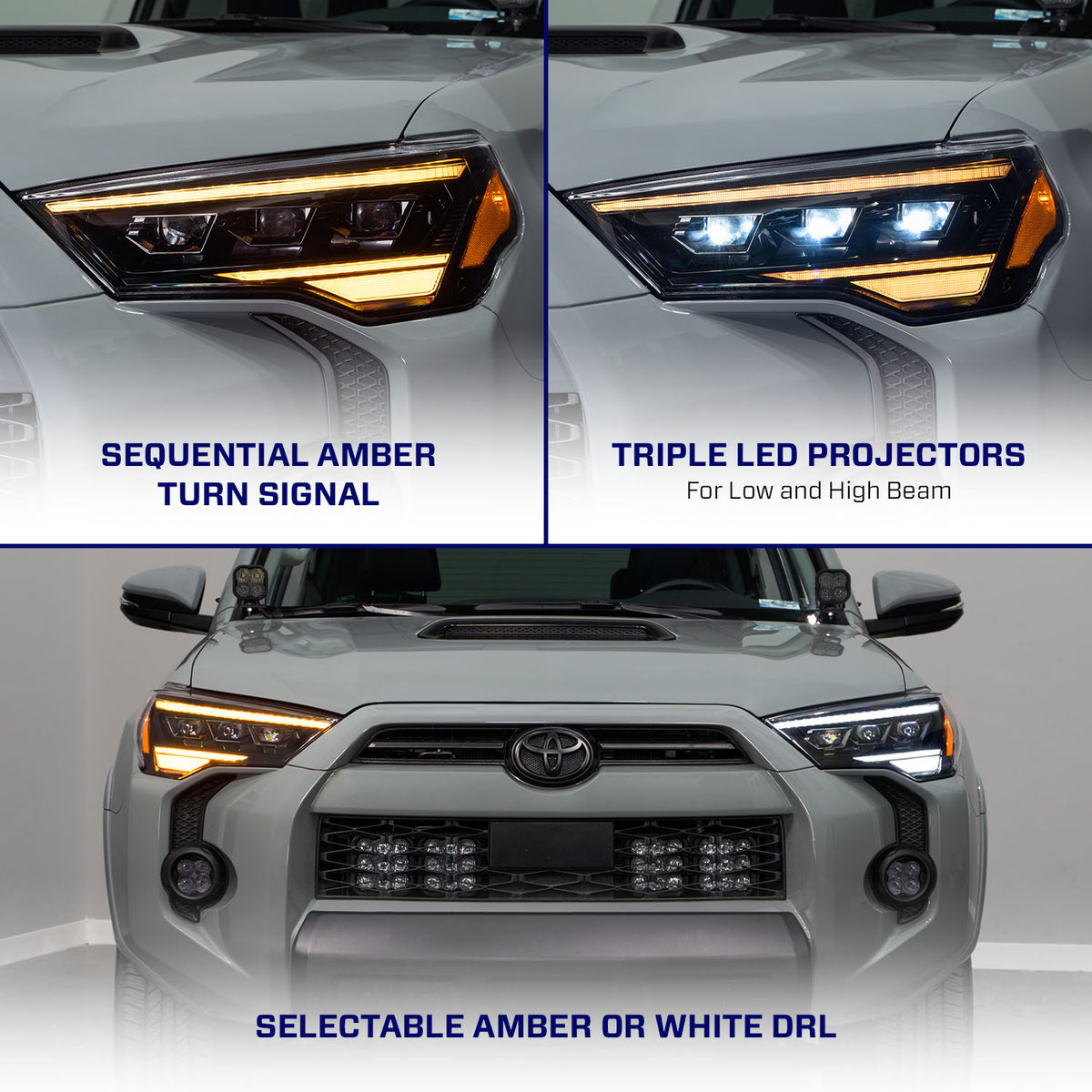 Form Lighting 2014-2024 Toyota 4Runner Sequential LED Projector Headlights (Pair) - FL0017